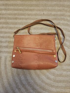 Hammitt Pink Leather Crossbody Gold Studded Foldover Bag